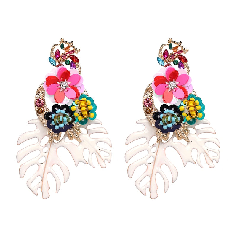 Vintage Flower Statement Earrings - Kazzi Boutique