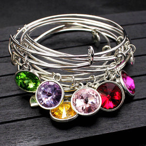 Expandable Crystal Charm Bracelet - Kazzi Boutique