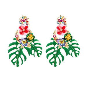 Vintage Flower Statement Earrings - Kazzi Boutique