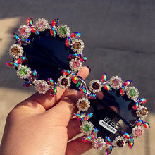 Load image into Gallery viewer, Handmade Vintage Crystal Round Sunglasses - Kazzi Boutique