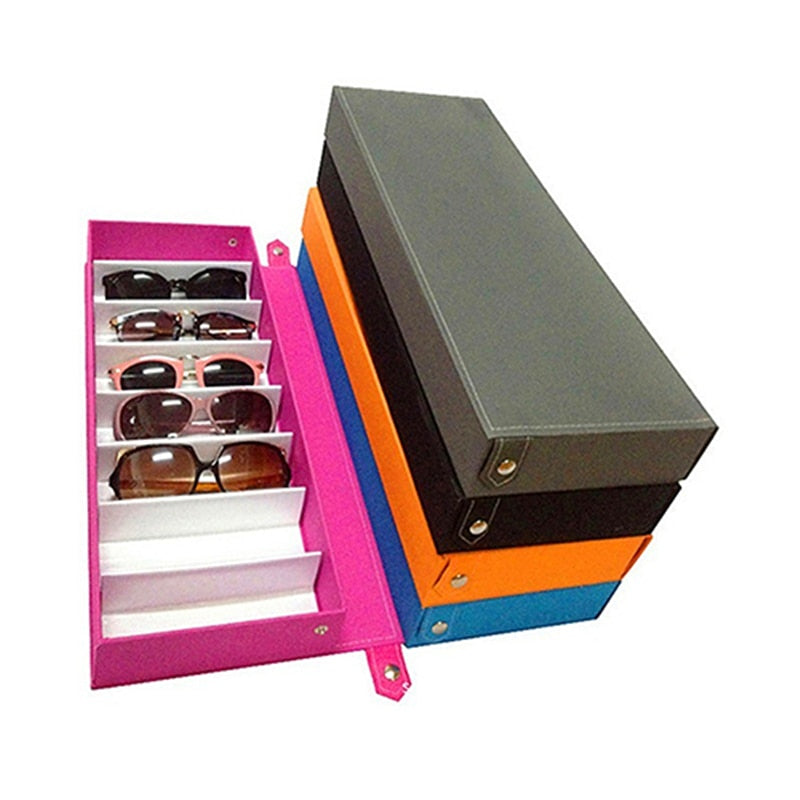 8 Grid Sunglasses Storage Case - Kazzi Boutique