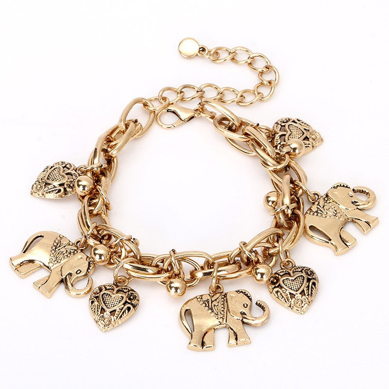 Vintage Elephant Charm Bracelet - Kazzi Boutique
